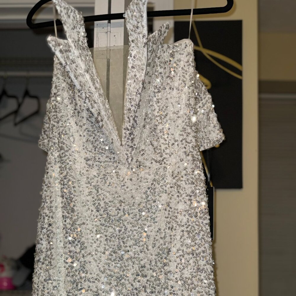 Sequin Long Dress w/split